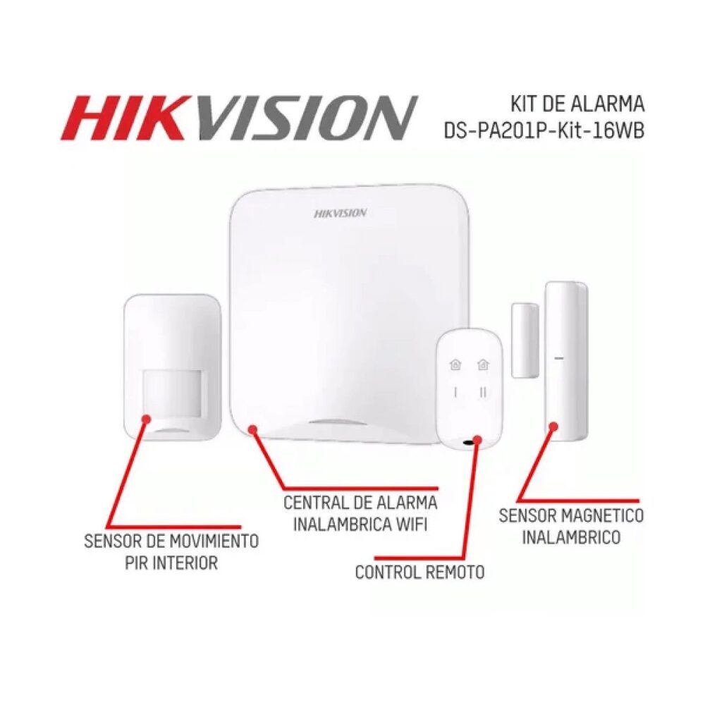 KIT ALARMA AXHOME INALAMBRICO HIKVISION DS-PA201P-Kit-16WB