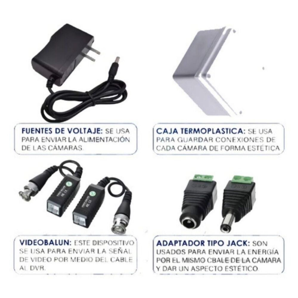 Kit de Seguridad Hilook Dvr 8ch + 8 Camaras 1080P+Disco 1TB