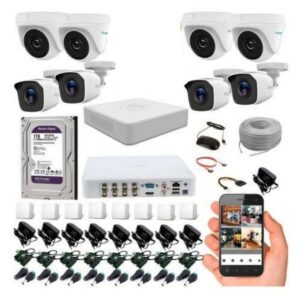Kit de Seguridad Hilook Dvr 8ch + 8 Camaras 1080P+Disco 1TB