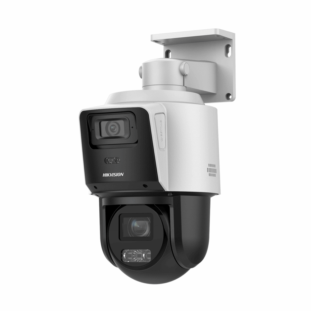 FlexVu Domo PT IP 4 Megapixel / Lente 4 mm / Dual Light 30 mts IR + 30 mts Luz Blanca) Autoseguimiento en Humanos PoE IP66 Micrófono y Bocina Integrado Audio de Dos Vías Micro SD  Incluye Montaje de Pared o Techo