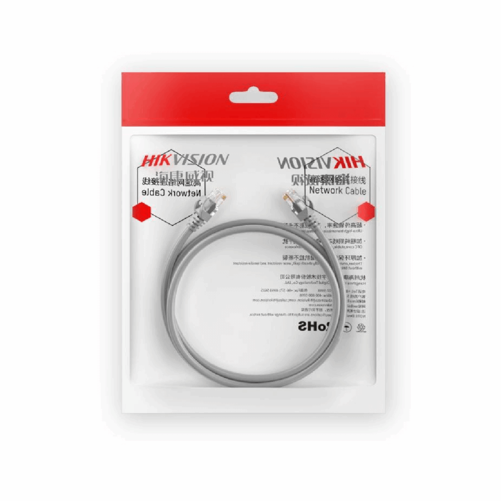 Patch cord, CAT6 U/UTP 24AWG CU Funda PVC 30U gris 3 m