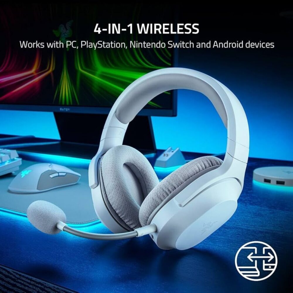 Diadema Razer Barracuda X Wireless PC-PS5 Batería 50h Blanca