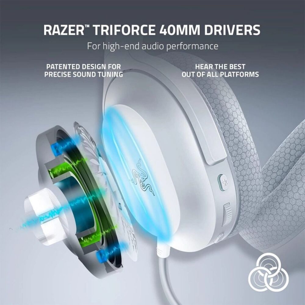 Diadema Razer Barracuda X Wireless PC-PS5 Batería 50h Blanca