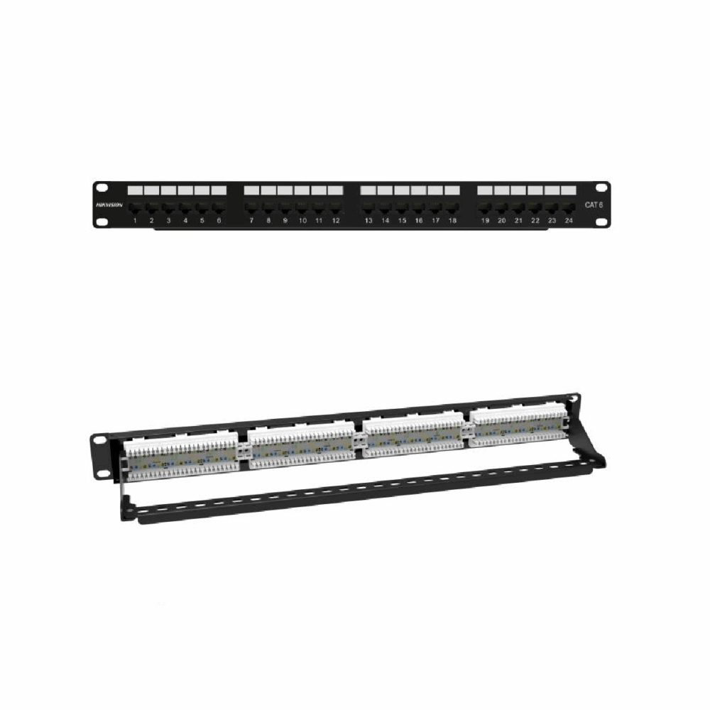 PATCH PANEL 24 PUERTOS CAT?6 / 1U / IDC / CUMPLE ANSI/TIA-568.2-D / CUERPO METÁLICO UL94V-0 / SOPORTA CABLES 2224?AWG
