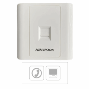 Rectangular, placa frontal plana RJ45 de 1 puerto, blanca, retardante a la llama UL94V-0; 20 unidades/caja