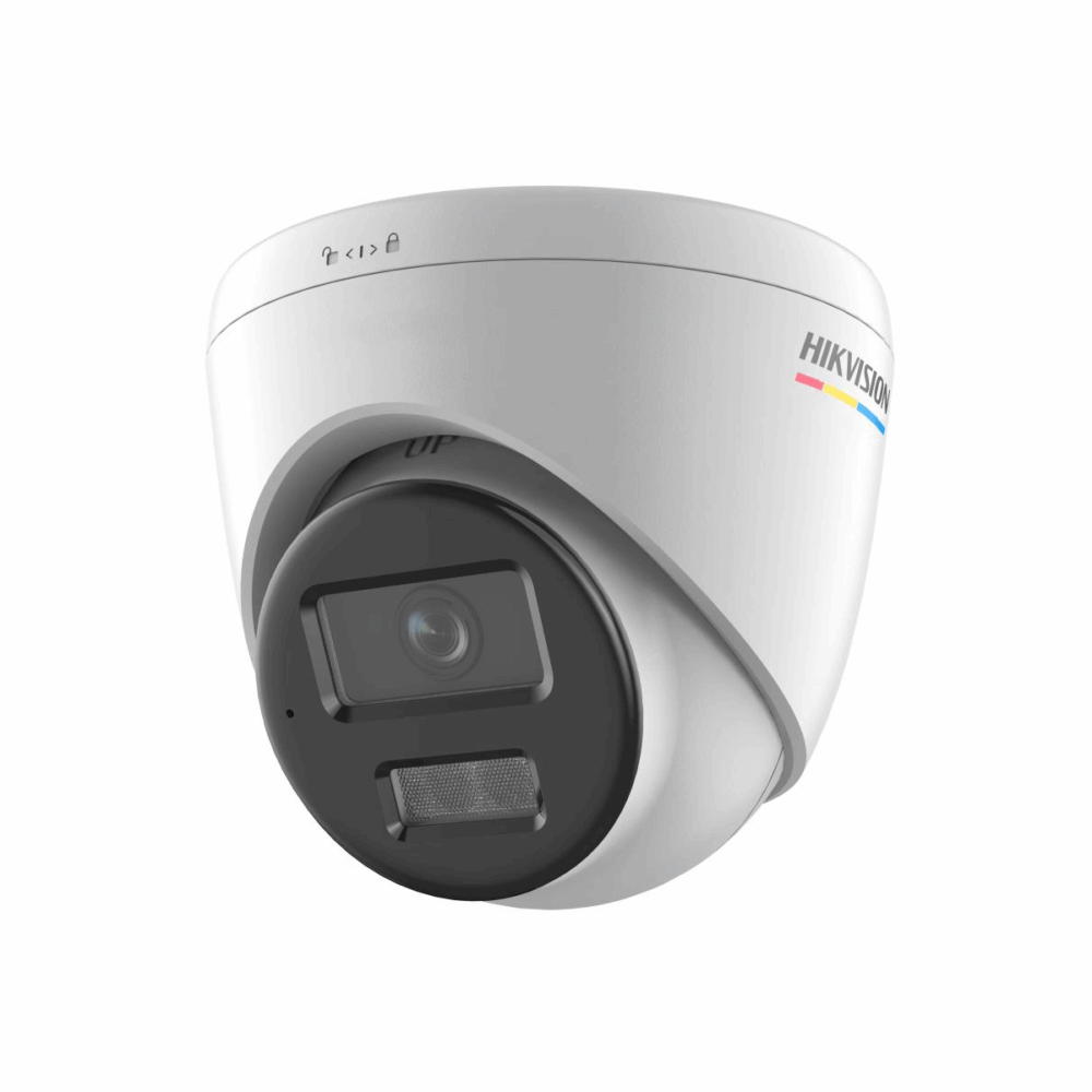 HIKVISION Cámara Turret IP, 4 Mpx, Lente 2.8 mm, 30m IR + Luz Blanca, Micrófono, IP67