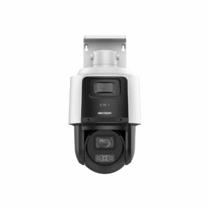 PTZ IP 4 Megapixel con Cámara Panoramica 4 Megapixel  4X Zoom Dual Light (40 mts IR + 30 mts Luz Blanca) ACUSENSE IP66 PoE+ DARKFIGHTER Micro SD Incluye Base para Techo o Pared