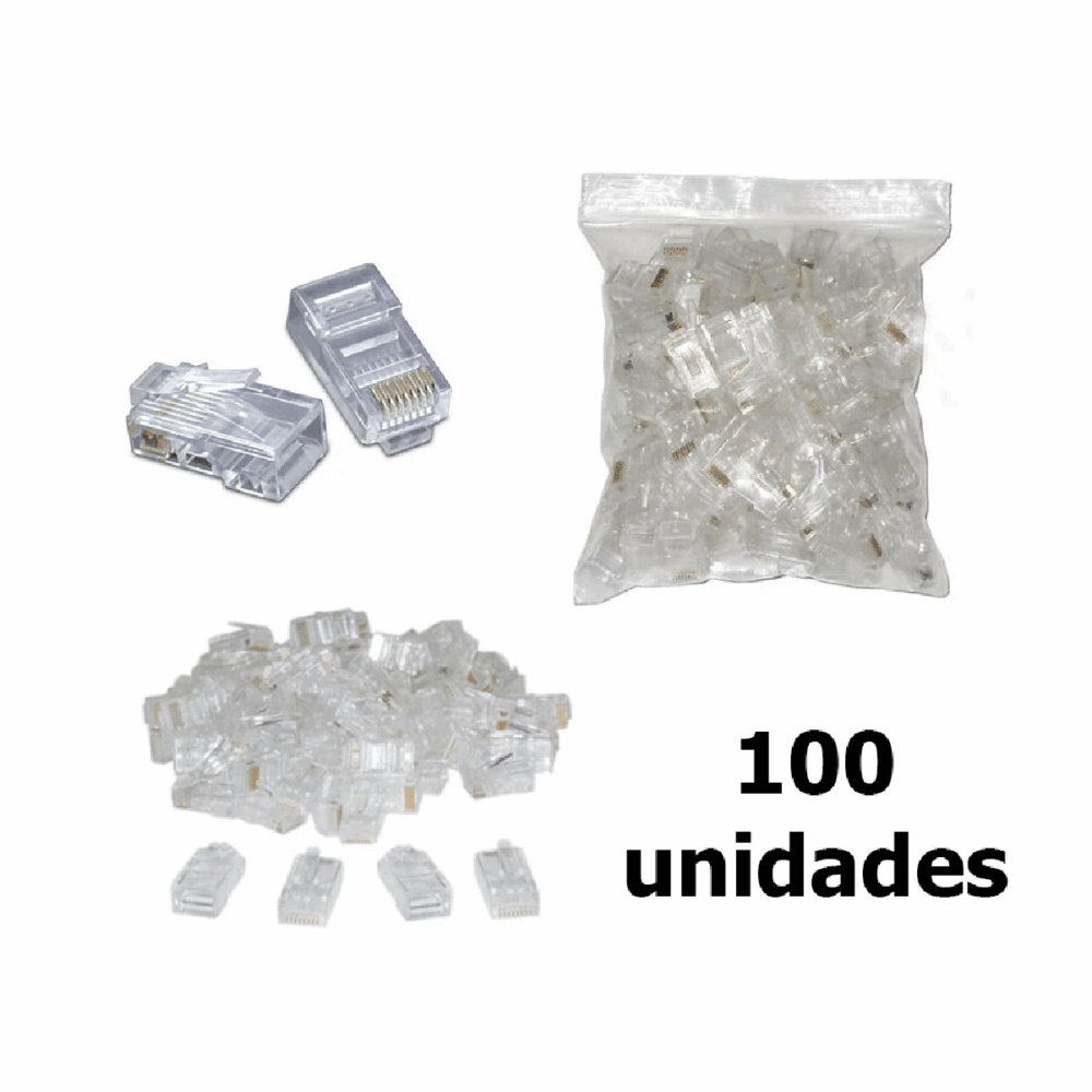 RJ45 PLUG CAT 6  POR 100 UNIDADES