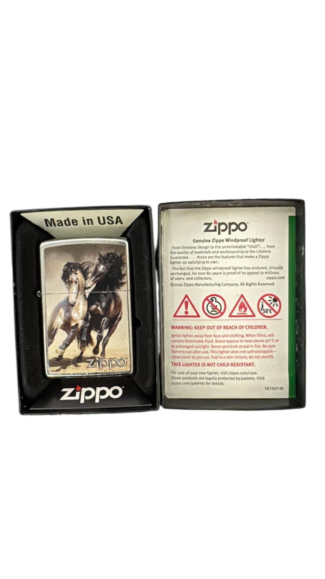 ZIPPO RED HORSE PORTRAIT