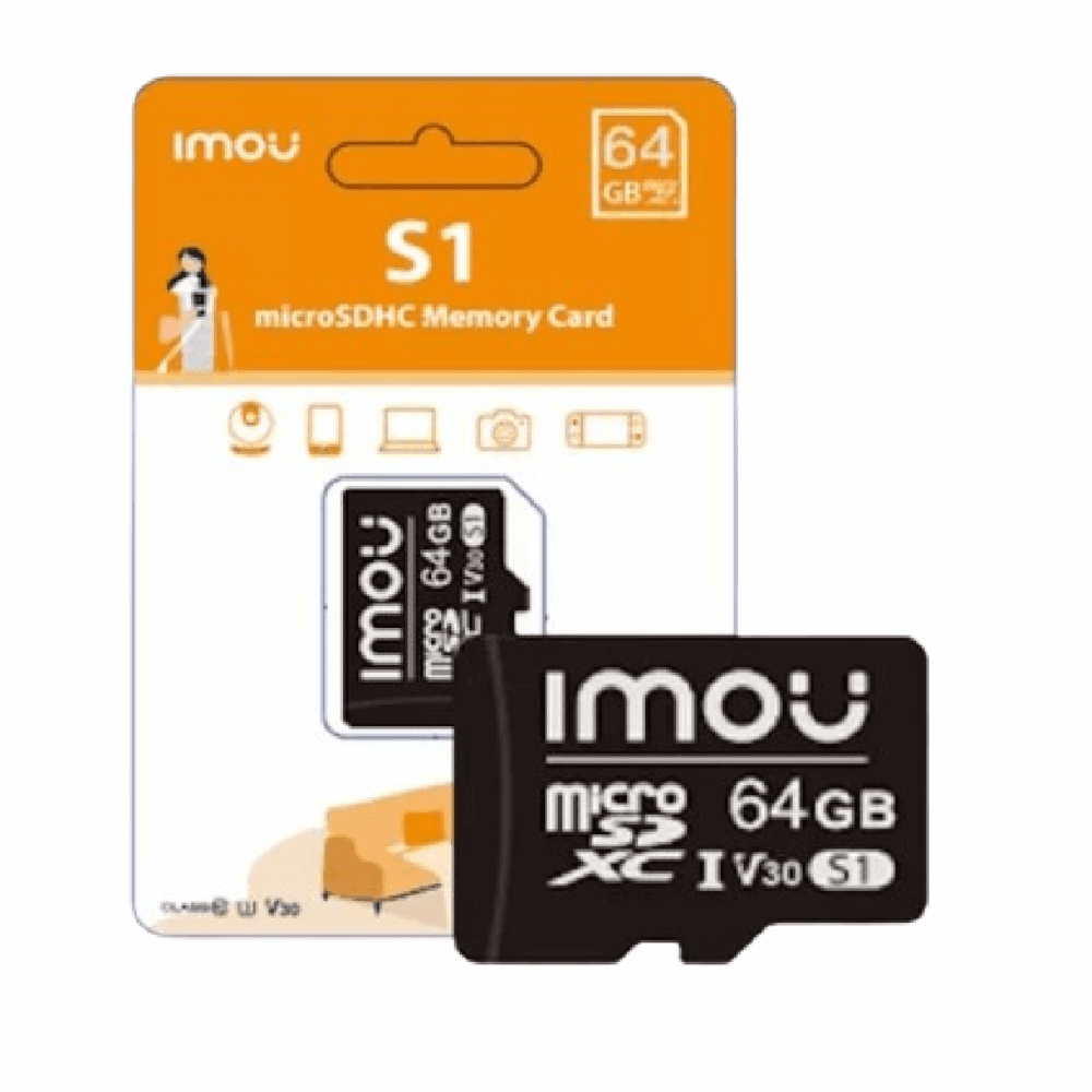 MicroSD Imou 64GB Clase 10 U3 V30 Alta Velocidad ST2-64-S1