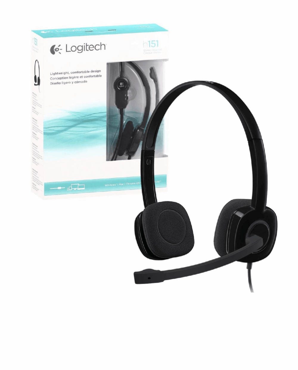 DIADEMA LOGITECH PLUG 3.5 MM NEGRO