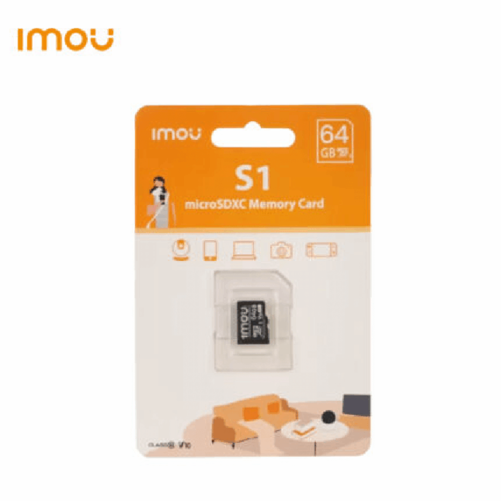MicroSD Imou 64GB Clase 10 U3 V30 Alta Velocidad ST2-64-S1