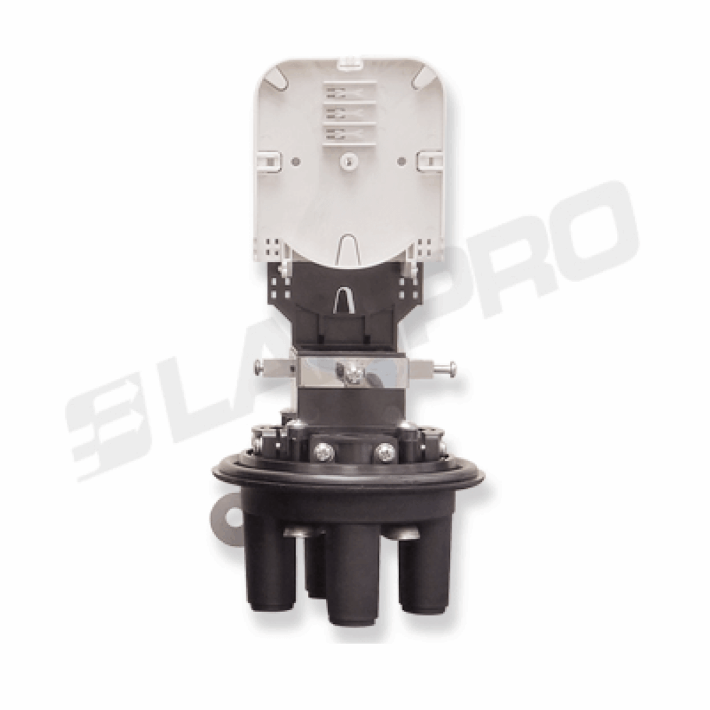 CIERRE DE EMPALMES DE FIBRA ÓPTICA 1 PUERTO OVALADO 4 REDONDOS, 120MM x 300MM LPF3313ABK