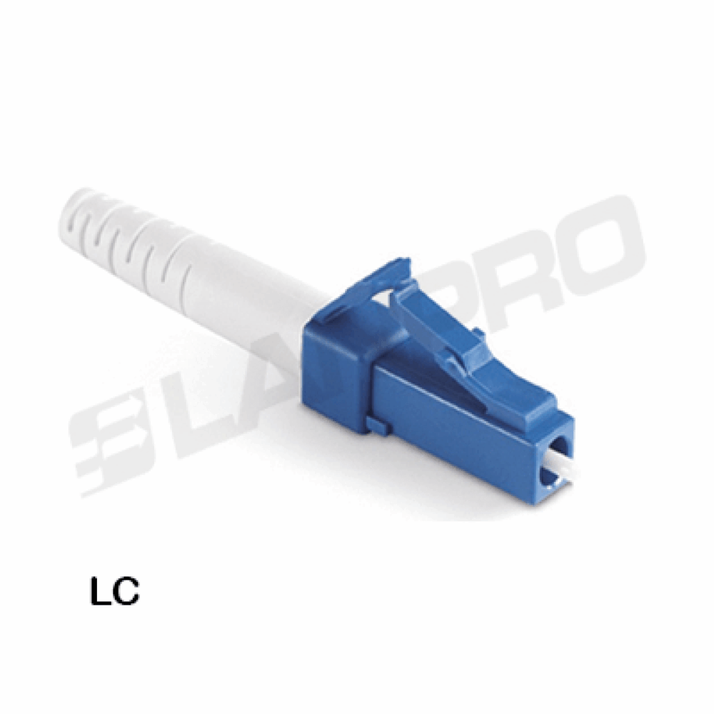 PIGTAIL FIBRA ÓPTICA MONOMODO G652 SIMPLEX CONECTOR LC CHAQUETA BLANCA PVC 0.9MM 1M