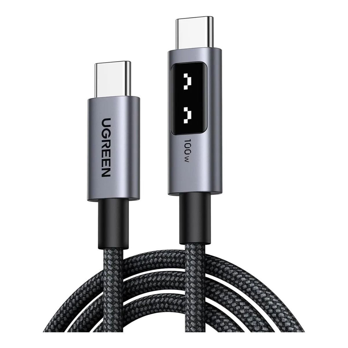 Cable Cargador Ugreen Uno Usb-c Carga Rápida 100w 480mbps 1m Negro