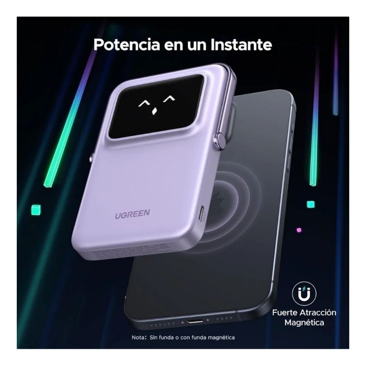 Power Bank Ugreen Magsafe Mini 5000mah 20w Con Pantalla