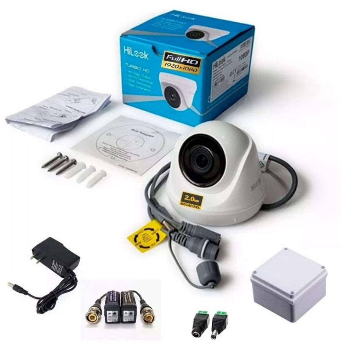 Kit de Seguridad Hilook Cámara THC-T120-PC + Accesorios