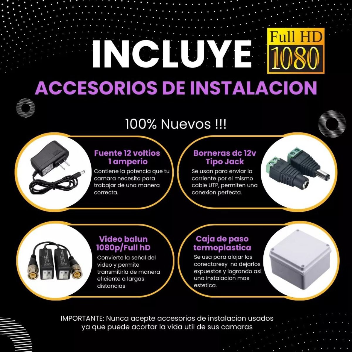 Kit de Seguridad Hilook Cámara THC-T120-PC + Accesorios