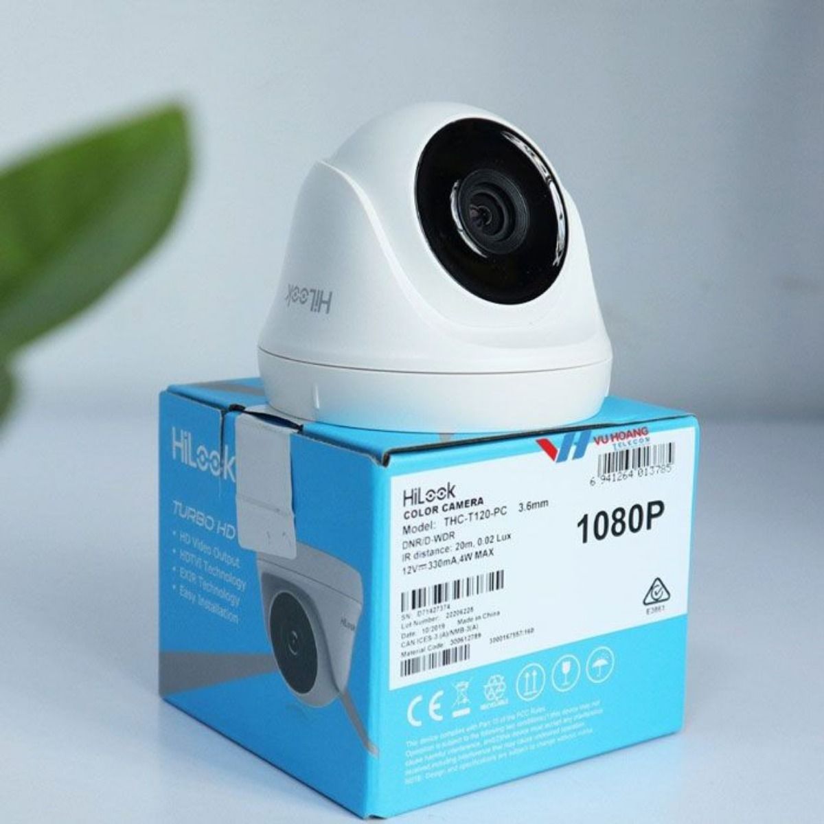 Kit de Seguridad Hilook Cámara THC-T120-PC + Accesorios