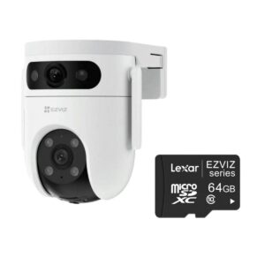 Combo Camara Ezviz H9c 3k, Wifi Doble Lente + Micro Sd 64 Gb