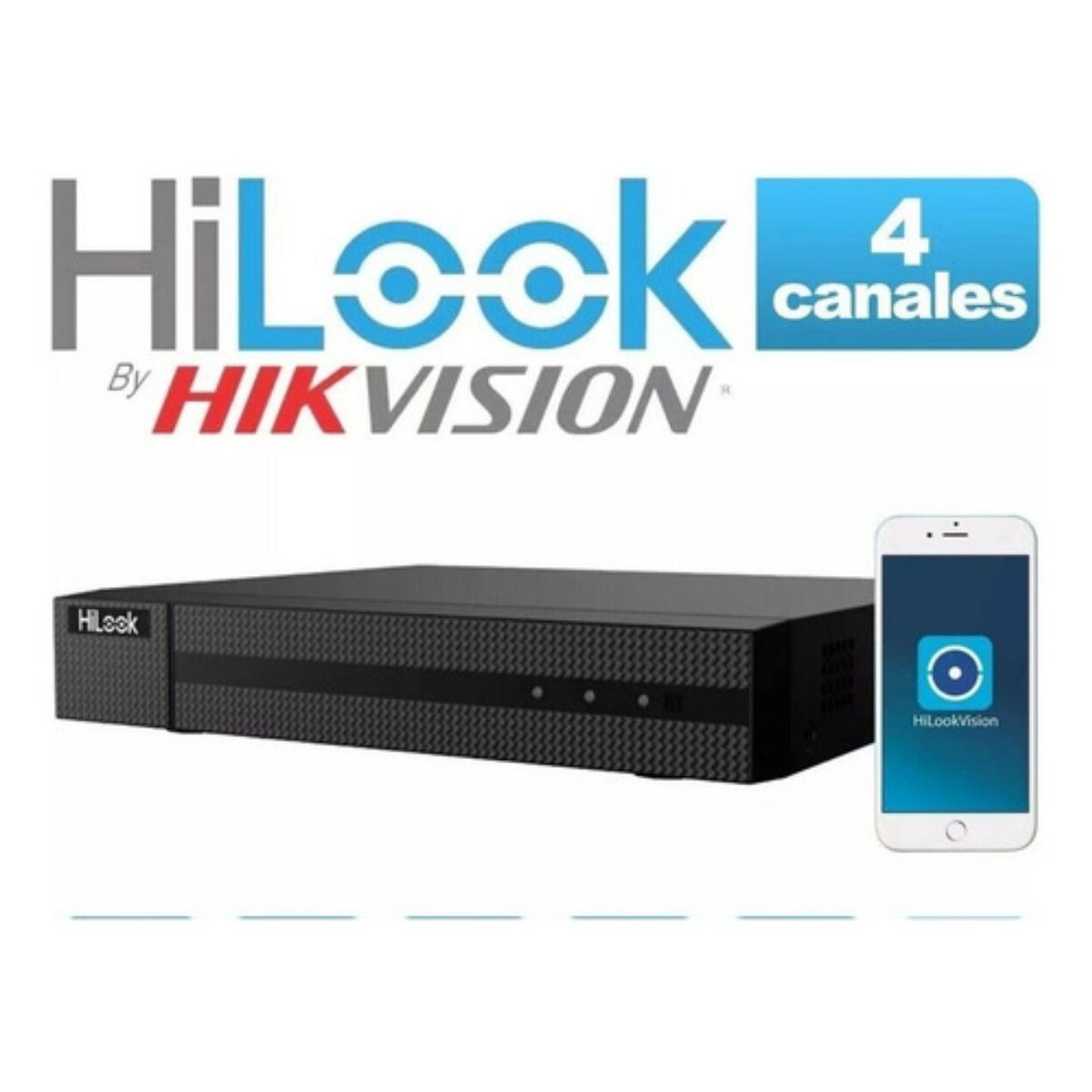 Dvr Hilook Hikvision 4ch Canales 2mp 1080p Metálico Full Hd