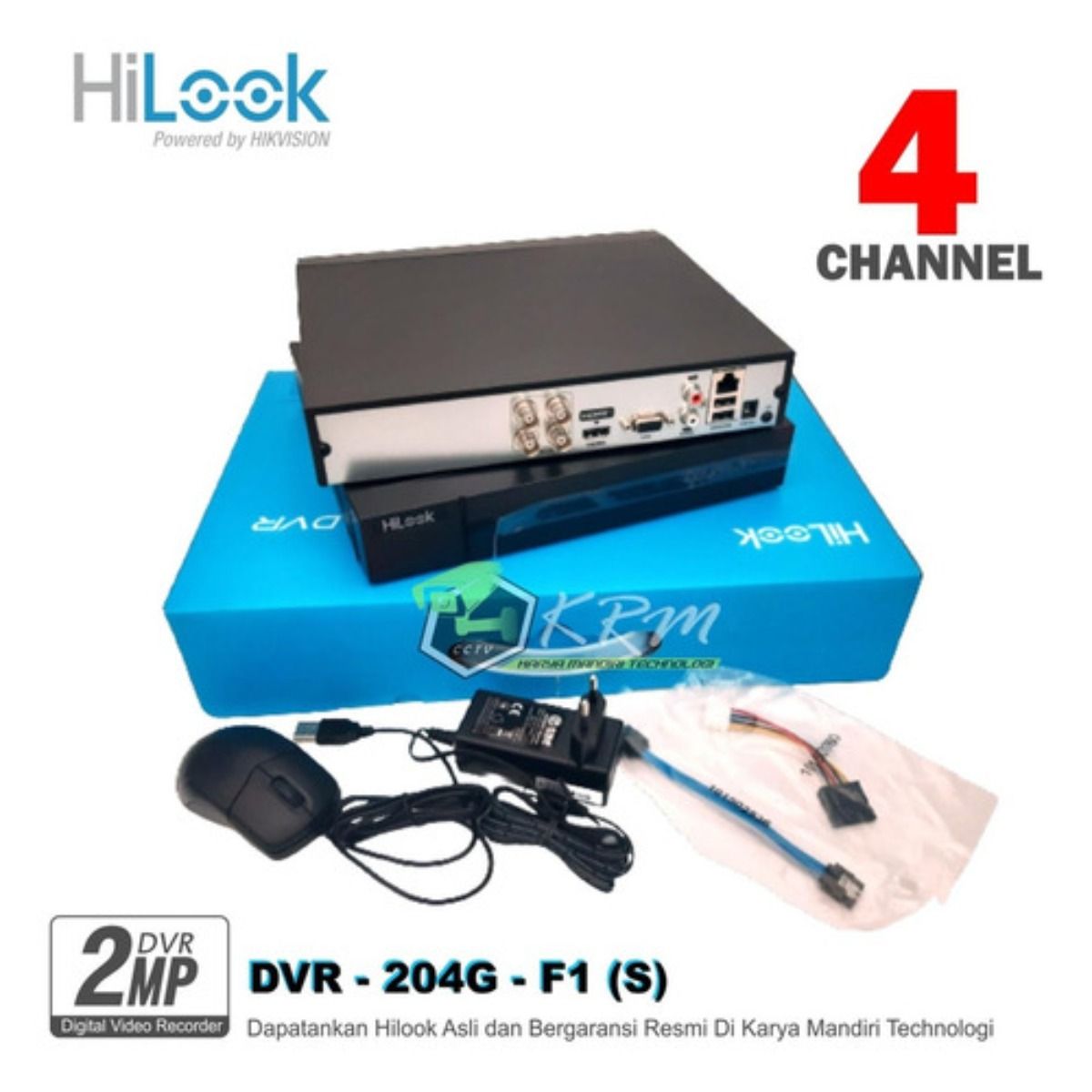 Dvr Hilook Hikvision 4ch Canales 2mp 1080p Metálico Full Hd