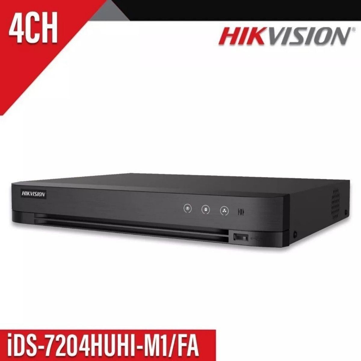 DVR Hikvision iDS-7204HUHI-M1 4 Canales 5MP AcuSense Audio Alarmas