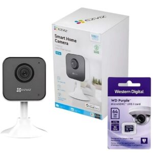 Combo Cámara Ezviz Wifi H1C 2MP + MicroSD 64GB