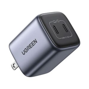 Cargador Ugreen Mini Nexode 45W GaN PD 2 Puertos USB-C Negro
