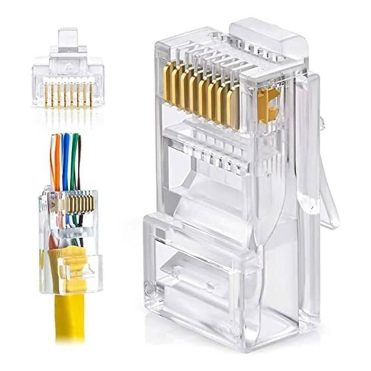Conector Macho Para Cable De Red Ethernet Rj45