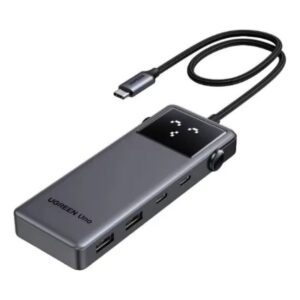 Hub UGREEN USB-C 6 Puertos 4K 60HZ HDMI 100W 10 Gbps Pantalla Led