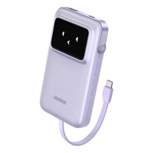 Power Bank UGREEN Pantalla Led 10000mAh 30W Cable USB-C Rosa