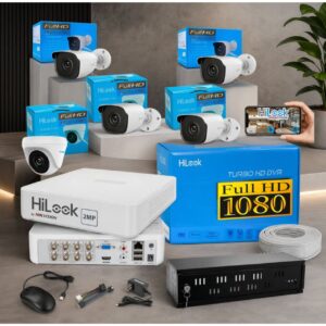 Kit CCTV Hilook 8CH + 6 Cámaras 1080p + Accesorios